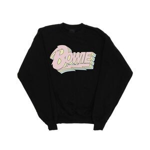 David Bowie Womens/Ladies Pastel Bowie Sweatshirt / Black